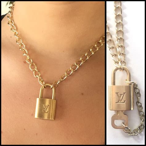 lv padlock necklace gold|louis vuitton lock necklace asos.